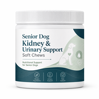Jinmao Suplemen Vitamin Kunyah Lembut Minyak Ikan EPA/DHA Tinggi Bebas Biji-bijian untuk Dukungan Ginjal Anjing Senior 4g/Per Buah