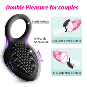Anello Vibrante per Pene, Prodotti Maschili in Silicone con Forte Vibrazione per Ritardare l'Eiaculazione, Giocattolo Sessuale per Adulti - Product Image 5