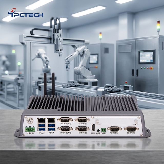 CNC Win10 11/linux 4G/5G and WIFI Module Industrial Automation Embedded Fanless Mini PC With 2*LAN, 4*USB, 6*COM, 1*HD-MI