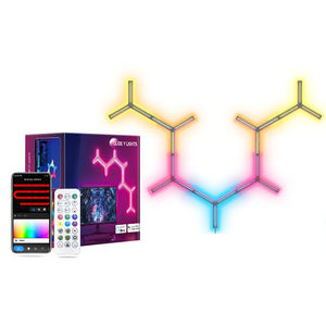 Lámpara de Pared Inteligente DIY con Control por WIFI <span class=keywords><strong>y</strong></span> Aplicación, Paquete de 7 Lámparas Nocturnas Inteligentes Glide <span class=keywords><strong>Y</strong></span>, Compatible con Amazon <span class=keywords><strong>Alexa</strong></span> <span class=keywords><strong>y</strong></span> <span class=keywords><strong>Google</strong></span> <span class=keywords><strong>Assistant</strong></span> para Sala de Juegos - Product Image 2