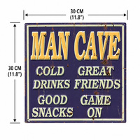 Plaque en métal vintage pour homme, style rustique, gaufrée, pour cave, bar, garage, salle de jeux, décoration murale amusante, signe en métal pour boissons fraîches