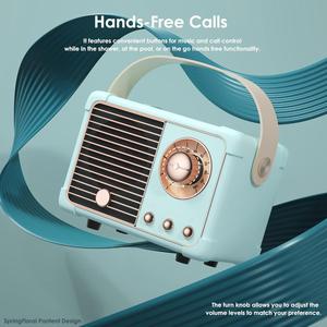Small Wireless BT <b>Speaker</b> Retro Old Radio TF FM Function RGB <b>LED</b> Lighting Battery Powered for Kitchen Desk Bedroom Office Party - Product Image 5