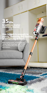 550W自立型コードレス真空W/セルフクリーニングブラシロール、強力な吸引、取り外し可能なバッテリー、壁掛け、室内装飾ツール - Product Image 2