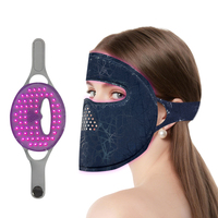 Masque facial LED 630nm 850nm 590nm 460nm Rouge Jaune Bleu Violet Appareil de beauté Thérapie par lumière infrarouge Masque facial pour le soin de la peau