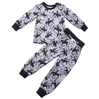 Vêtements de nuit pour enfants en tissu de soie de lait 2023, garçon et fille, manches longues, pantalon long, tenue en 2 pièces, automne-hiver, pyjama pour bébé