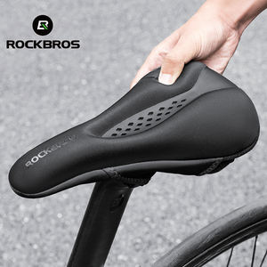 ROCKBROS-Funda de asiento de <span class=keywords><strong>bicicleta</strong></span>, cojín transpirable para <span class=keywords><strong>bicicleta</strong></span> de montaña o carretera, <span class=keywords><strong>gel</strong></span> acolchado suave, accesorios para <span class=keywords><strong>bicicleta</strong></span> - Product Image 2