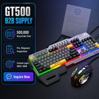 Ensemble clavier et souris de jeu SHIPADOO GK50, 104 touches, souris sans fil 1600 DPI, anti-chute, ergonomique, touches multimédias FN