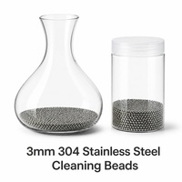 Perles de nettoyage OEM personnalisées en acier inoxydable 304 de 3 mm, emballage à marque privée pour accessoires de bar à vin