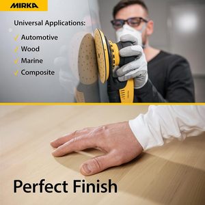 Mirka Gold Sanding <strong>Disc</strong> Velcro And PSA <strong>Sandpaper</strong> Hook And Loop Abrasive <strong>Disc</strong> 5 Inch 6 Inch Mirka Abrasives - Product Image 5