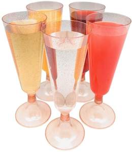 Vaso de Plástico Desechable de 5 OZ 150 ML para Champán, Vino, Fiestas, con Diseño de Puntos Dorados, Vaso de <span class=keywords><strong>Prueba</strong></span> - Product Image 6