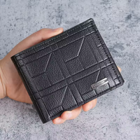 Portefeuille Homme en PU Imperméable Slim Court, Vente en Gros, Porte-cartes Embossé, Portefeuille de Haute Qualité en PU, Multi-emplacements pour Cartes, Portefeuille Pas Cher