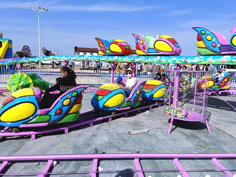 中国热卖funfair设备轨道火车迷你过山车出售funfair游乐设施