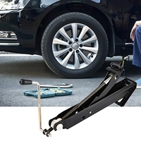 Cric hydraulique à ciseaux en acier de 0,6 tonne et jeu de clés à cliquet avec hauteur minimale de 12 pouces et garantie de 12 mois pour le changement de pneus de voiture