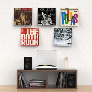Supporto per dischi in acrilico da parete-confezione da 8 da 12 pollici cornici per Album trasparenti per visualizzare dischi in vinile per il negozio di dischi da collezione di musica - Product Image 5