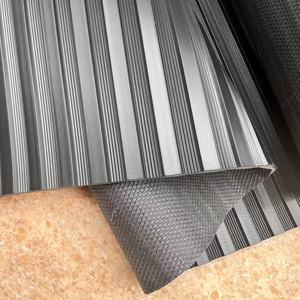 Rib Corrugated Rubber Floor Mat 3mm Thick 1x2m Waterproof Washable Reusable Striped Modern <strong>Black</strong> Utility <strong>Runner</strong> - Product Image 3