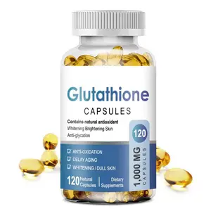 Julyherb altın standart toptan GSH glutatyon yumuşak kapsül anti-aging ve kollajen 50mg vitamin VC kapsül ile 120 adet