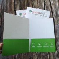 Carpeta de Archivo de Documentos Comerciales de Cartón Blanco Hecha a Mano con Impresión Offset para la Oficina o la Escuela