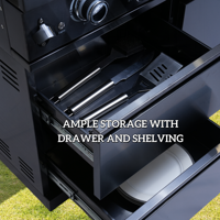 Bar de cuisine extérieur en acier inoxydable 304 - Îlot barbecue à gaz 4 brûleurs et réfrigérateur - Stock USA certifié pour le dropshipping
