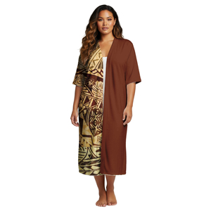 Vêtements pour femmes personnalisés de style hawaïen, <span class=keywords><strong>cardigan</strong></span> de fête samoan, cape pour femmes, veste de qualité supérieure, <span class=keywords><strong>cardigan</strong></span> polynésien, <span class=keywords><strong>kimono</strong></span> pour femmes - Product Image 6
