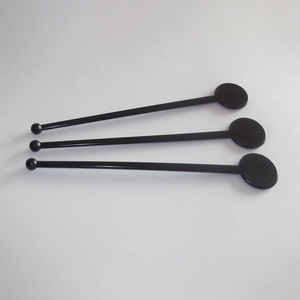 Cocktail Stirrer 180Mm <b>Plastic</b> Round Head Black White Transparent For Coffee Cocktail Mixing - Product Image 1