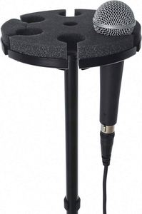 Support de microphone métallique OEM avec 6 supports de micros, support de barre carré circulaire professionnel pour micros portatifs, bonnette anti-vent en mousse pour communication filaire, trou pour câble - Product Image 3