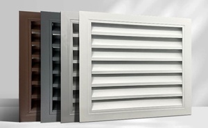 Griglia di ventilazione a persiana in alluminio, pannello a persiana resistente alle intemperie con deflettore antipioggia <span class=keywords><strong>per</strong></span> ventilazione esterna e zone costiere - Product Image 3