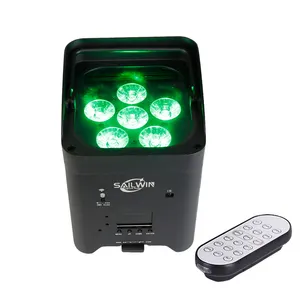 Sailwin Stage Lighting EU Stock USA 6X18W DMX Battery Wireless LED Par Light DJ LED UPLIGHT