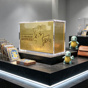 Boîte de présentation personnalisée en acrylique de 5 mm pour 25e anniversaire, avec couvercle magnétique N52 <span class=keywords><strong>et</strong></span> protection UV à 99 % pour boîte de rangement TCG - Product Image 2