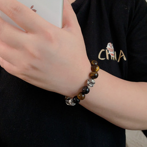 Bracciale buddismo tibetano pietra naturale 8mm perline di sandalo rosso <span class=keywords><strong>rosario</strong></span> guarigione meditazione portafortuna preghiera braccialetto uomini donne - Product Image 4