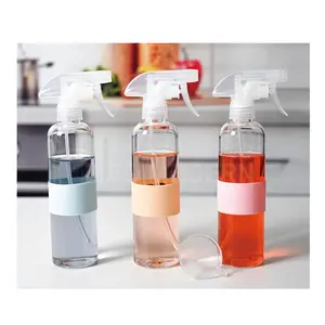 400 ml Borosilicate Glass Spray Bottle Set 14Oz Refillable Container for Essential Oils, Cleaning Products soap dispenser