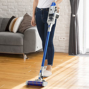 Handheld <b>Vacuum</b> Cleaner V10 Silver Blue Brushless Motor <b>Portable</b> Dry Cleaning For Home Use - Product Image 3