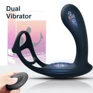 Vibratore anale con anello del pene massaggiatore della prostata vibrante vibratore della spina di testa di spinta per gli uomini giocattoli del sesso anale fabbrica diretta sal