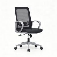 Milieu Du Dos Support Lombaire Fauteuil Visiteur Personnel De Travail Exécutif Ergonomique Chaise De Bureau
