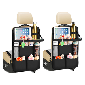 Organizador Resistente para Asiento Trasero de Coche con Múltiples Bolsillos y Bandeja Plegable, Práctico Organizador para Viajes Familiares - Product Image 1