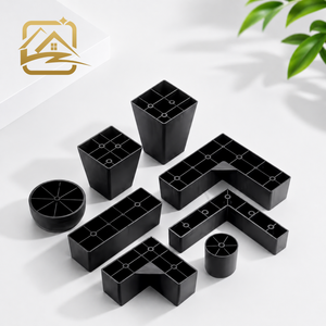 European Style Plastic Sofa Legs Plastic <b>Feet</b> <b>for</b> Furniture Bed African Plastic Oblique square sharp Sofa Legs - Product Image 1