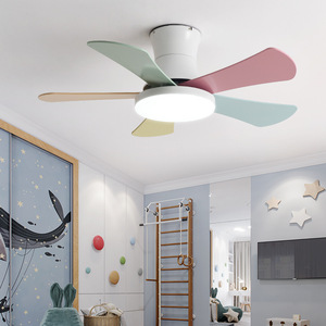 <b>Ceiling</b> Fan <b>Light</b> With <b>Led</b> Fixed Blade For Bedroom Children Room Living Room Dining Room - Product Image 1
