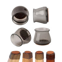 Coussinets de meubles en plastique à motif élastique élevé couvre-jambes de chaise pieds de Table protecteur de tasse d'extrémité protecteurs de sol en feutre de meubles moulés