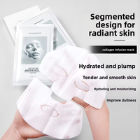 Masque en tissu hydratant au collagène anti-âge et éclaircissant pour femmes - Masque facial OEM en marque blanche