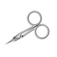 Ciseaux de manucure professionnels de haute qualité avec manche en céramique cuticule incurvée lame en acier droite outil de beauté pour le soin des ongles