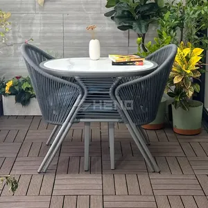 Muebles de Balcón Ahorradores de Espacio para 2 Personas, Muebles de Patio 3 en 1, Muebles de Jardín de Mimbre - Product Image 5