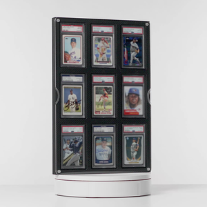 Từ Acrylic Tường EVA Bọt Chèn Sợi Carbon PSA Chủ Thẻ Lưu Trữ Bảo Vệ Bóng Chày Kinh Doanh Xếp Loại Thẻ Hiển Thị Khung - Product Image 4