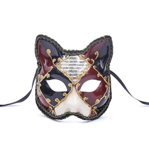 Masque animalier d'Halloween demi-visage, masque de fête anime, masque de renard européen et américain pour bal masqué de <span class=keywords><strong>Venise</strong></span> - Product Image 5