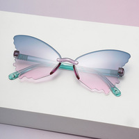 Nouveau bébé lunettes de soleil sans cadre enfants papillon lunettes pour garçons et filles décoratif soleil ombrage enfants lunettes de soleil