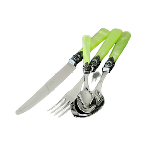 Ensemble de couverts en acier inoxydable moderne écologique de qualité supérieure poignée en résine couverts de créateur vaisselle à manger fête de restaurant à domicile - Product Image 1