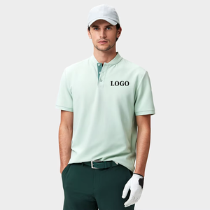 Custom High Quality Logo <b>Mandarin</b> <b>Collar</b> Anti-Bacterial Quick Dry Beaded Polyester Vintage Men's Golf Polo <b>Shirt</b> Luxury Golf - Product Image 3