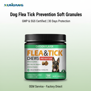Granulés doux pour la prévention des puces et des <span class=keywords><strong>tiques</strong></span> chez le <span class=keywords><strong>chien</strong></span>, <span class=keywords><strong>protection</strong></span> longue durée, à mâcher, OEM disponible - Product Image 1