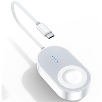 HNT Promotion Exceptionnelle : Chargeur Magnétique Portable 2-en-1 Rapide 1200 mAh pour Apple Watch 6/7/8/9
