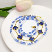 Perles de taille africaines pour femmes, chaîne de ventre colorée en perles de rocaille avec breloque trèfle, bijoux de corps pour bikini d'été, accessoires de plage sexy