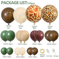 Ballons arc Kit guirlande Jungle thème fête Safari animaux Zoo forêt vert sauge Tan bébé douche décorations