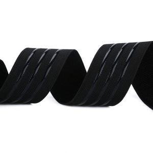 Sangle élastique noire en polyester tricoté, réglable et polyvalente, antidérapante, avec boucle métallique - Product Image 2
